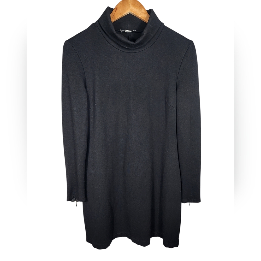 Boston Proper Women's Turtleneck Dress Size Small Black Long Sleeve Pullover